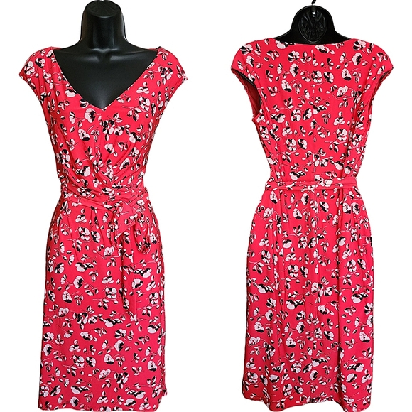 Lauren Ralph Lauren Dresses & Skirts - ☆Lauren Ralph Lauren Red Floral Print Belted Maxi Dress☆